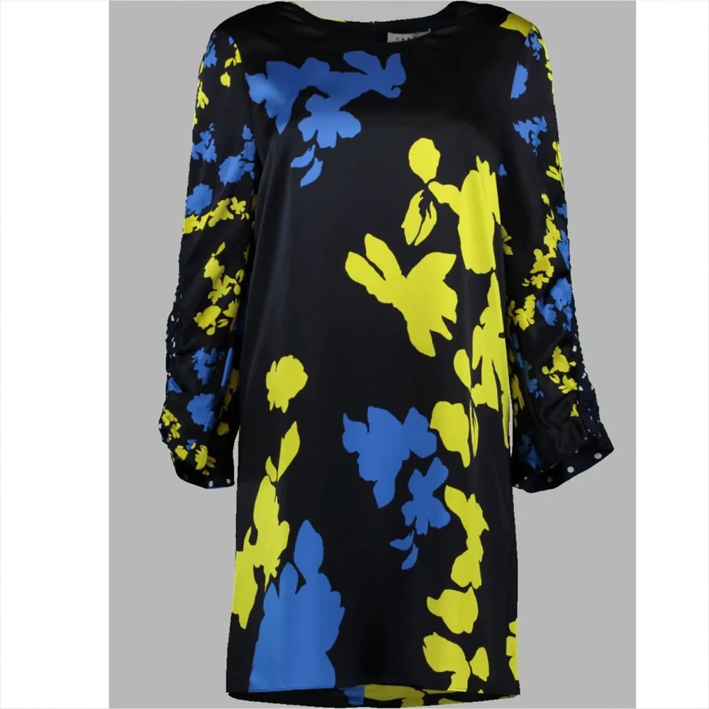 TANYA TAYLOR Camo Print Satin Florence Dress - Picture 3 of 14